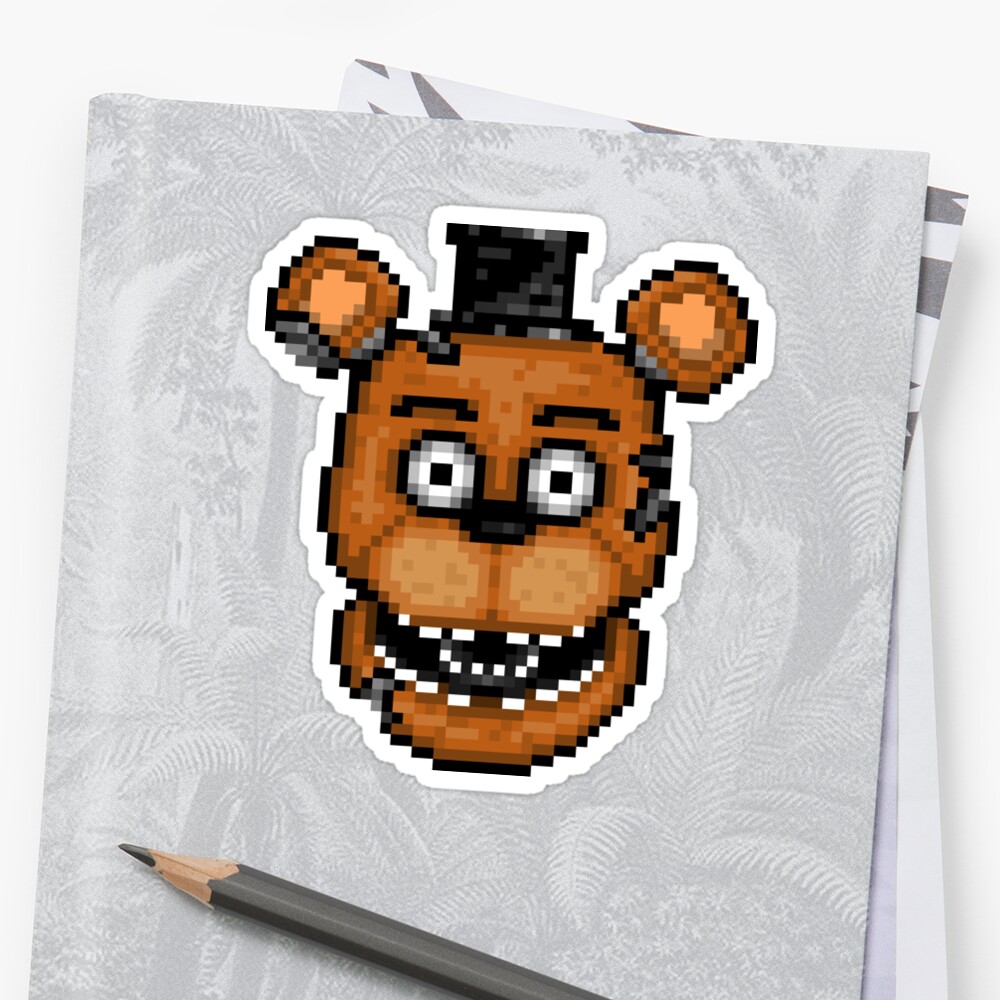 "Five Nights at Freddy's 2 - Pixel art - Withered Old Freddy" Sticker