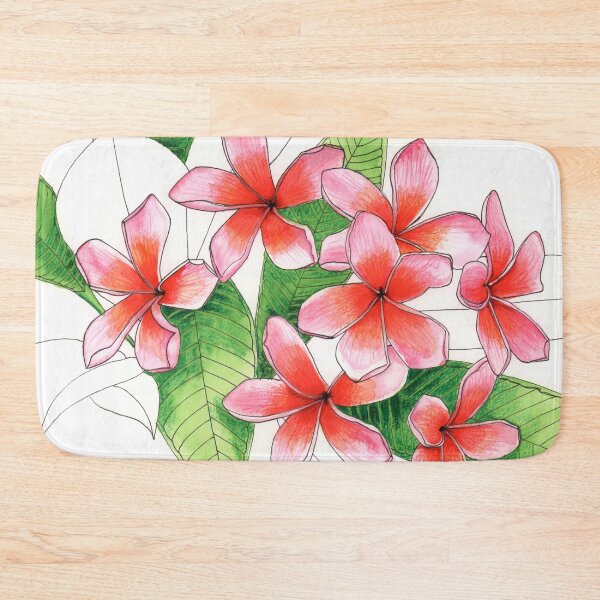 Item preview, Frangipani Pink Flowers Tropical designed and sold by blueidesign.