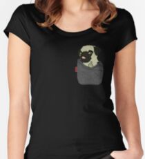 Pug You Pocket Women's Fitted Scoop T-Shirt