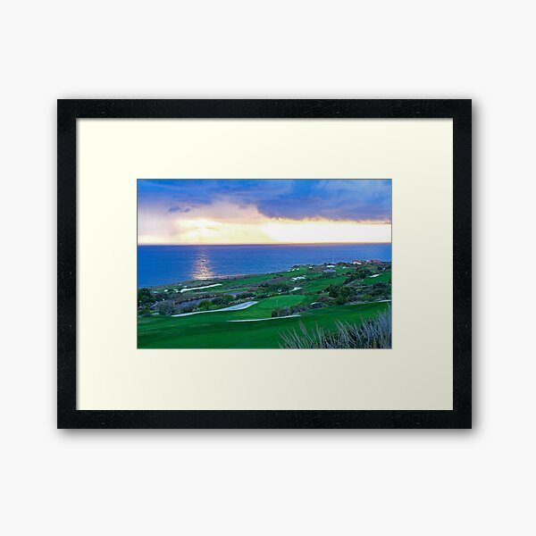 Golf Course Next to the Ocean Framed Art Print