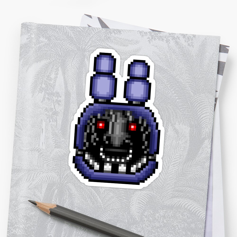 Five Nights At Freddys 2 Pixel Art Faceless Bonnie Stickers By Geeksomniac Redbubble 7162