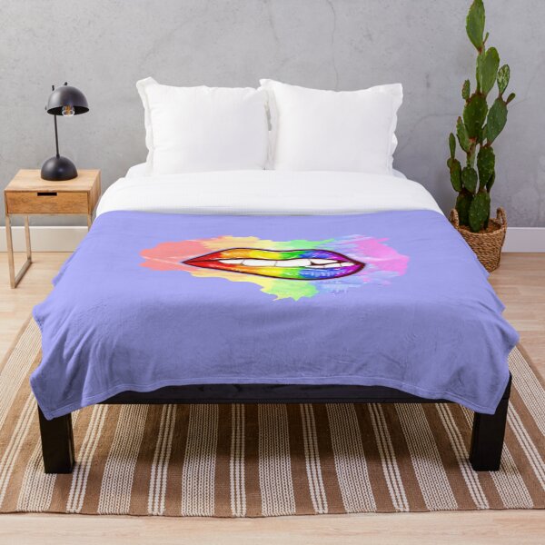 Artikelvorschau, Bunte Mund Regenbogen Lippen entworfen und verkauft von SoCoolDesign.