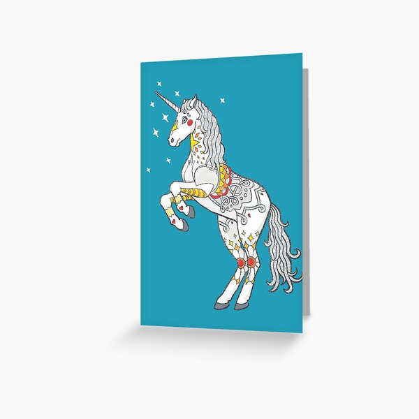 Mandala Unicorn Greeting Card