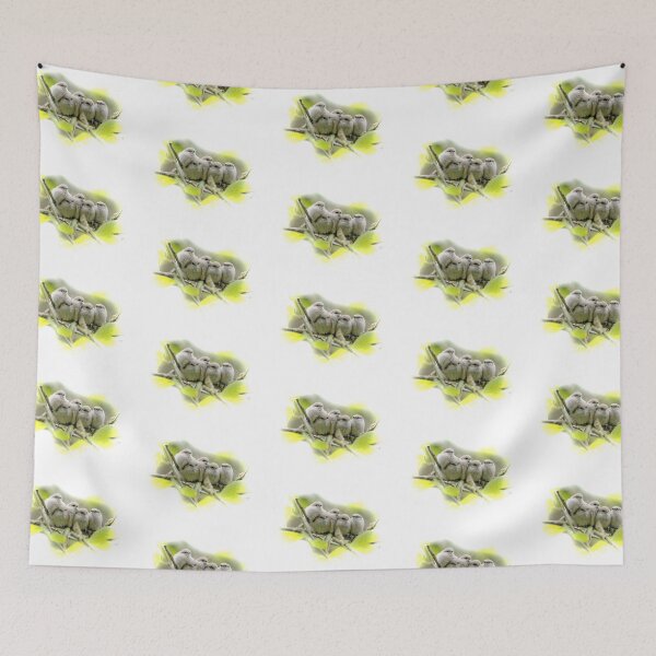 Item preview, Heartwarming Family Portrait: Five Bushtit Songbird Brothers designed and sold by walkswithnature.