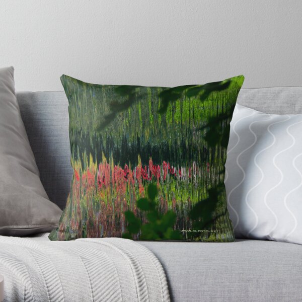 Study in Pink and Green Throw Pillow