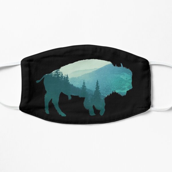 Bison Buffalo Double Exposure Surreal Animal Wildlife & Adventure Gift Mask