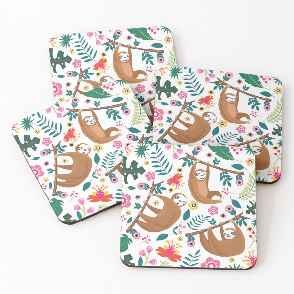 Item preview, floral sloth designed and sold by Gossip Rag.