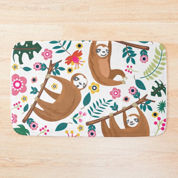 Item preview, floral sloth designed and sold by Gossip Rag.