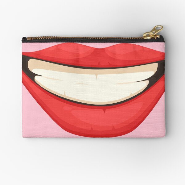 HAPPY WOMEN MOUTH face mask cool desings. Zipper Pouch