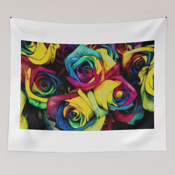 Item preview, Roses painted in rainbow designed and sold by WizkidDiZines.