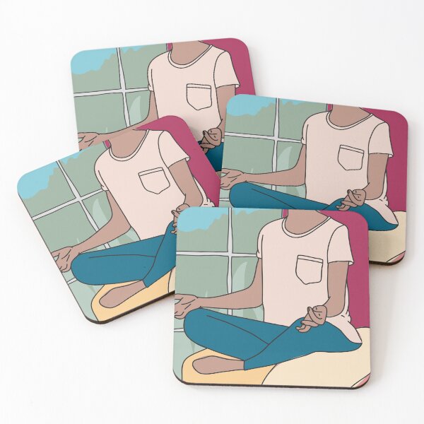 Item preview, Woman Meditation - Yoga Pose, Digitally Illustrated by Design by Cheyney designed and sold by designbycheyney.