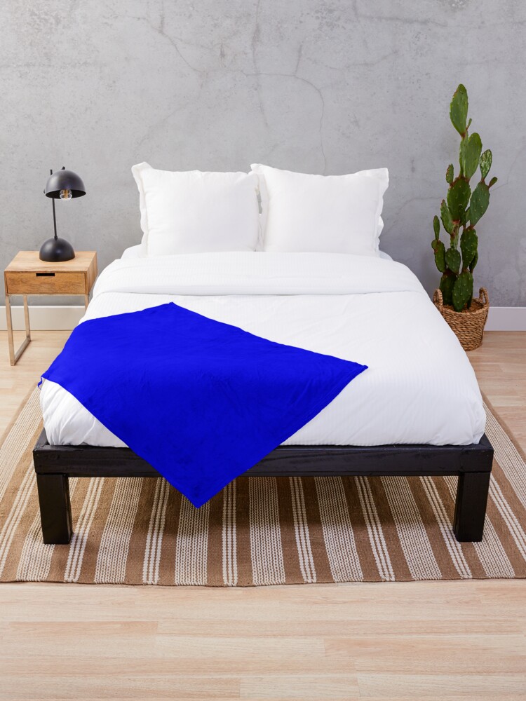 Royal blue bed online throw