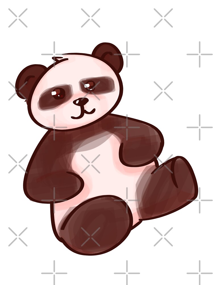 cutesy cartoon pink panda bear \