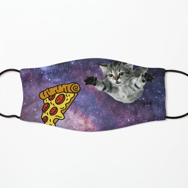 Galaxy Space Kitty Cat Pizza Face Mask Kids Mask