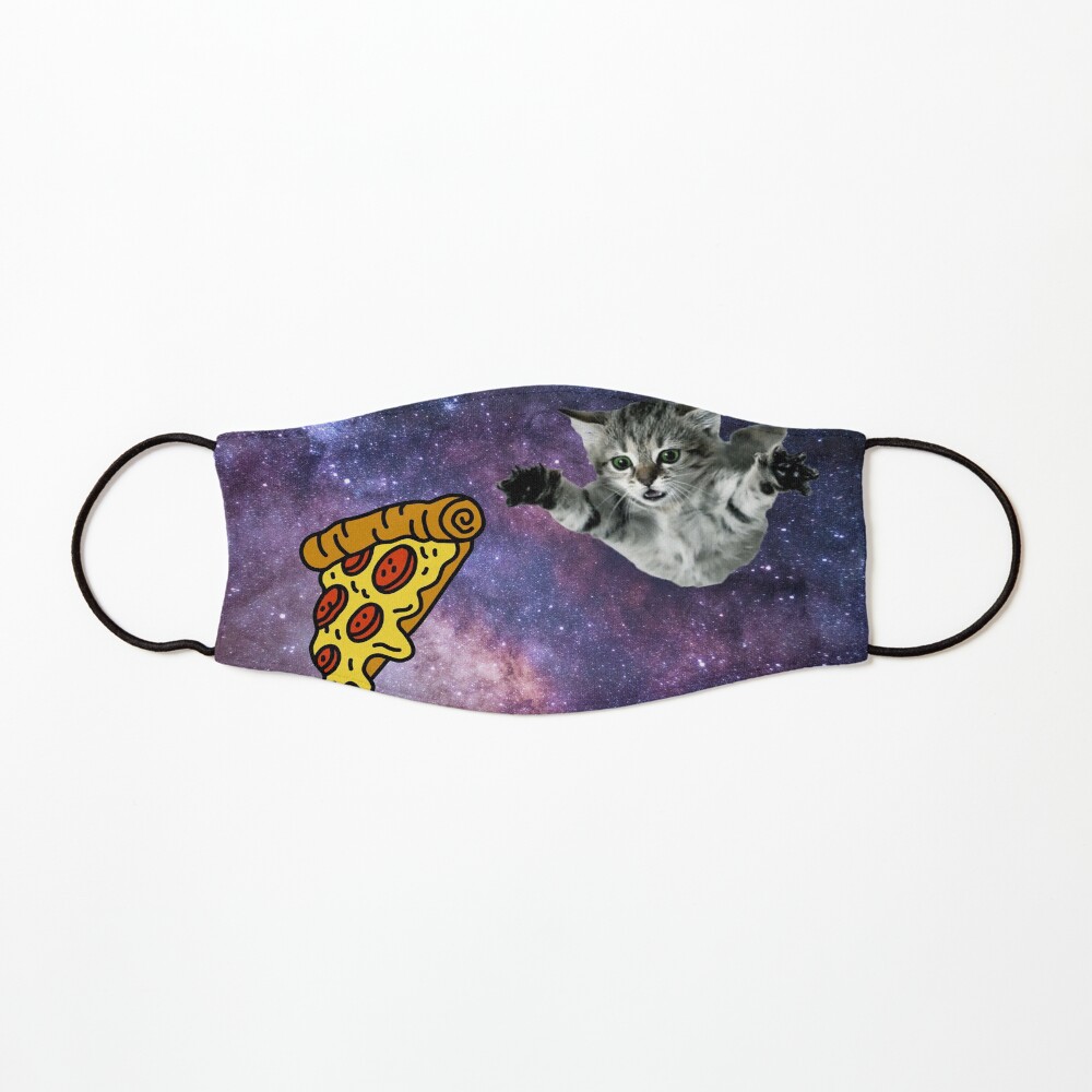 Galaxy Space Kitty Cat Pizza Face Mask Mask