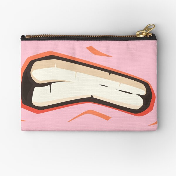 SUPER ANGRY MEN MOUTH face mask cool desings. Zipper Pouch