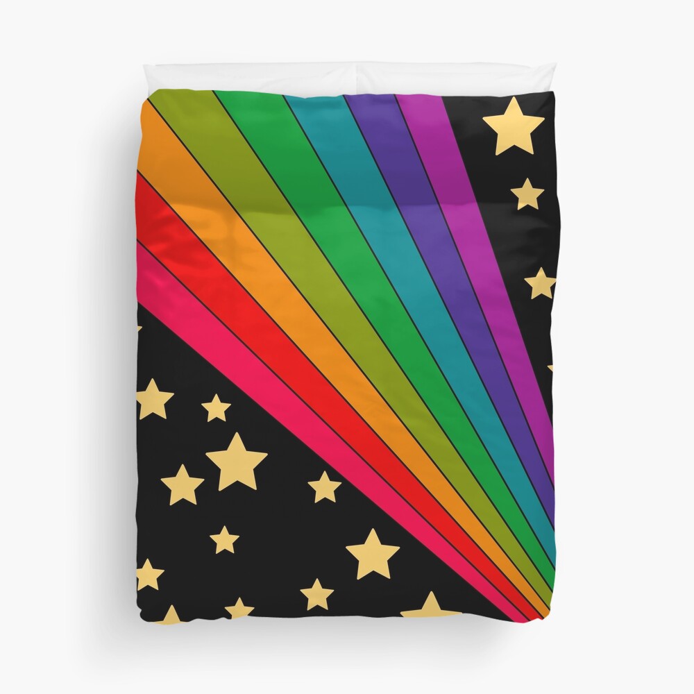 Stars and rainbow Duvet Cover