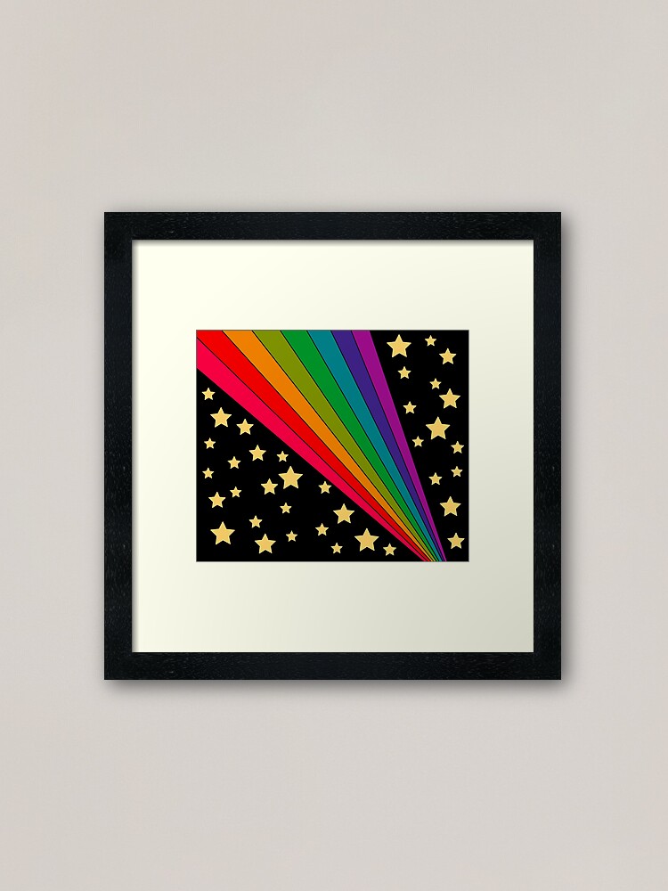 Alternate view of Stars and rainbow Framed Art Print