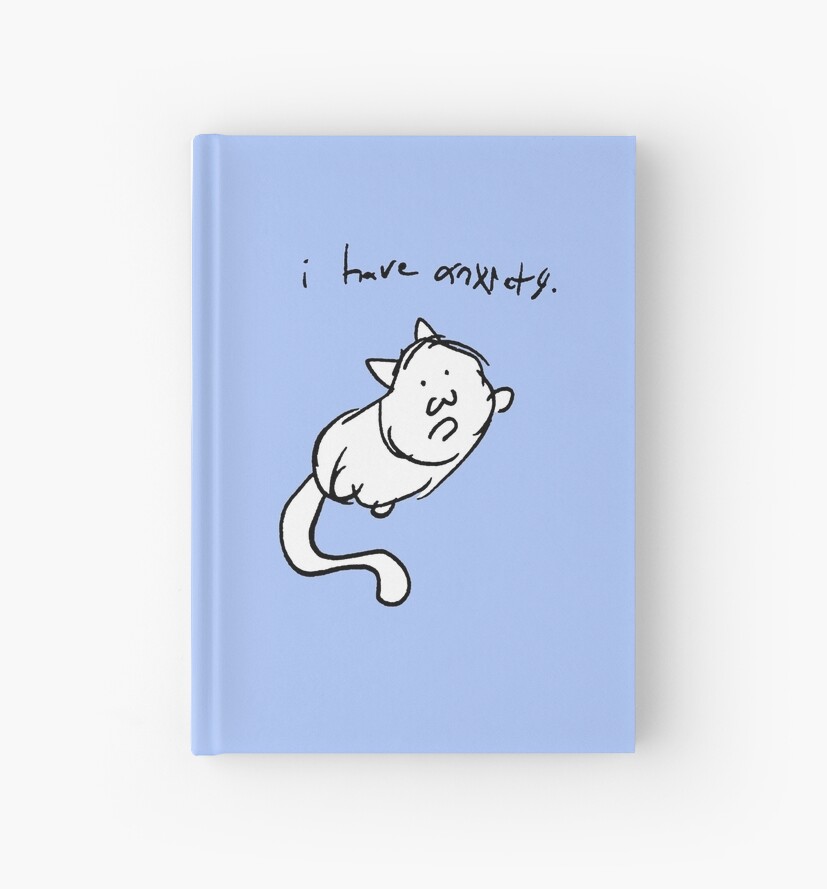 "Anxiety Doodle" Hardcover Journal by KnifeEars | Redbubble