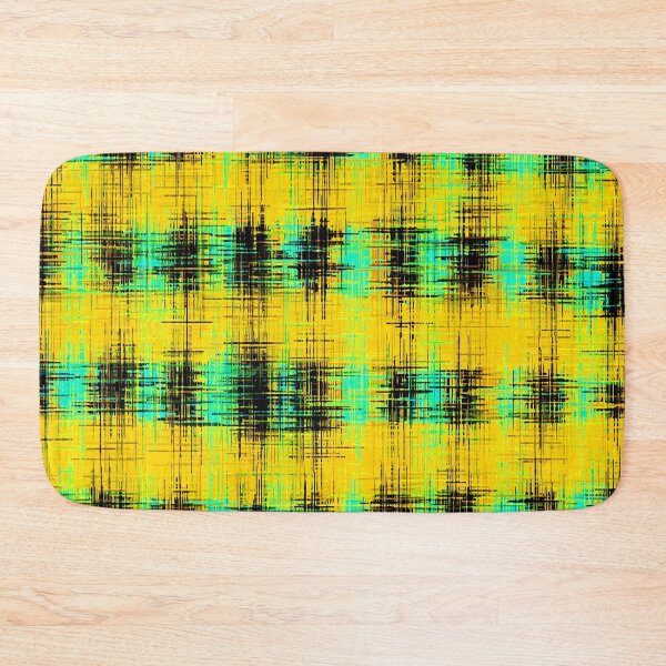 Item preview, plaid pattern abstract texture in yellow green black designed and sold by Mrvell.