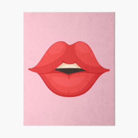 KISS WOMEN MOUTH face mask cool desings. Art Board Print