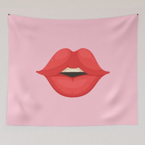 Item preview, KISS WOMEN MOUTH face mask cool desings. designed and sold by Edgy DESIGNS.
