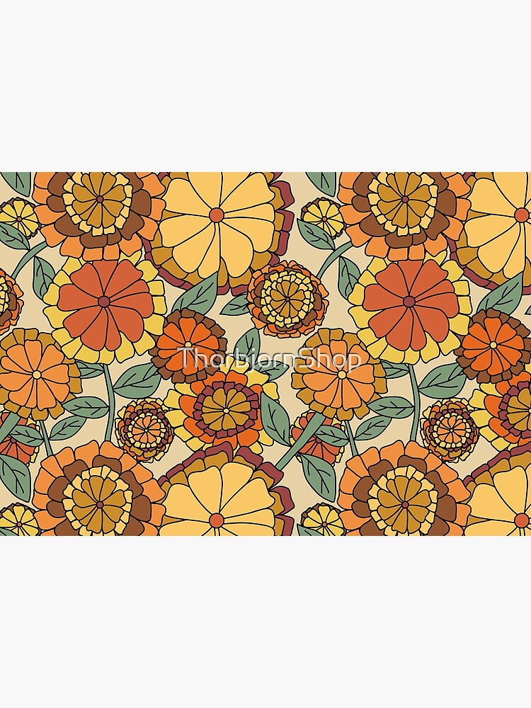 Groovy Marigold Floral by ThorbjornShop