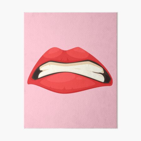 SUPER ANGRY WOMEN MOUTH face mask cool desings. Art Board Print