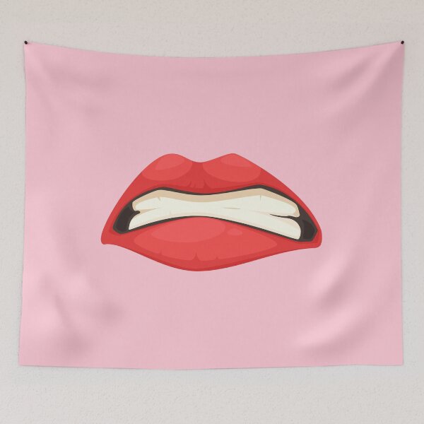 Item preview, SUPER ANGRY WOMEN MOUTH face mask cool desings. designed and sold by Edgy DESIGNS.