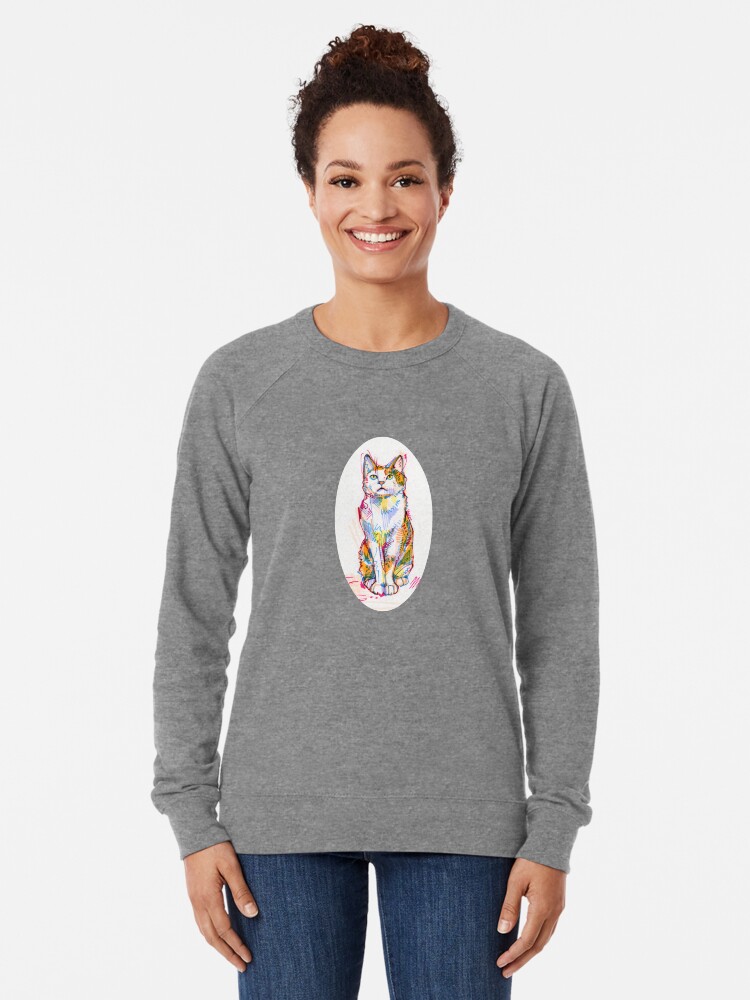 Alternate view of Cat Drawing - 2011 Lightweight Sweatshirt