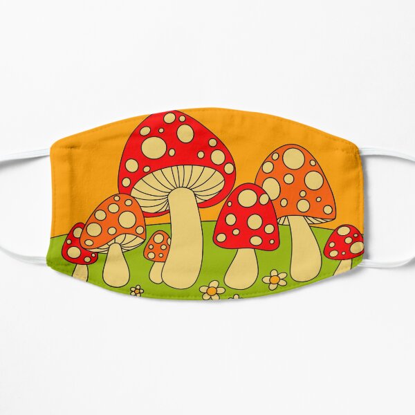 Mushrooms Flat Mask
