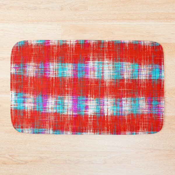 Item preview, plaid pattern abstract texture in in red blue pink designed and sold by Mrvell.