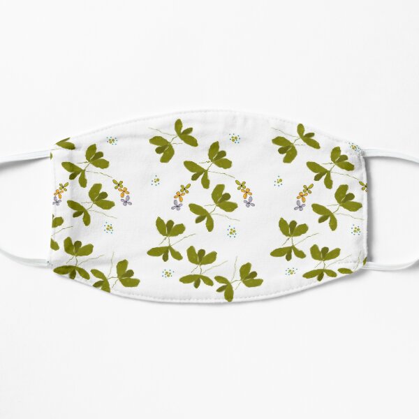 Delicate leaves & flowers Mask