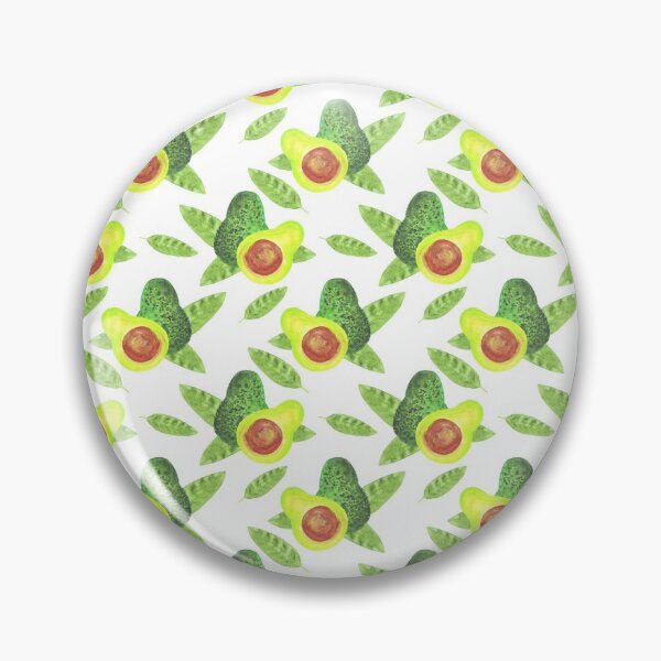 Item preview, watercolor avocado and leaves pattern designed and sold by gata-iris.