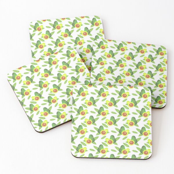 Item preview, watercolor avocado and leaves pattern designed and sold by gata-iris.