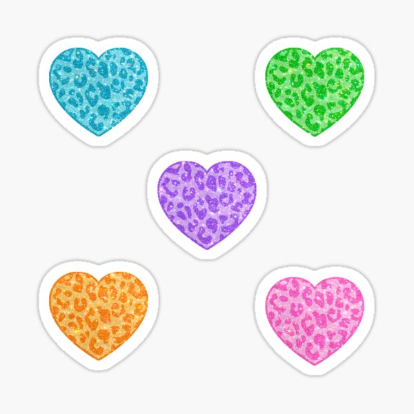 Item preview, sparkly colorful hearts designed and sold by disco dottie.