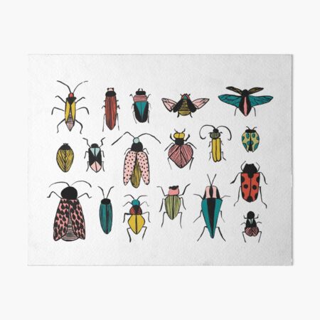 Item preview, Painted Bugs and Insects Pattern designed and sold by gabrielleneil.