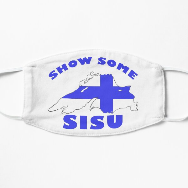 SISU Lake Superior USA CANADA Finnish Heritage Flat Mask
