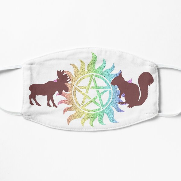 Moose and Squirrel w/Rainbow Anti possession Symbol Flat Mask