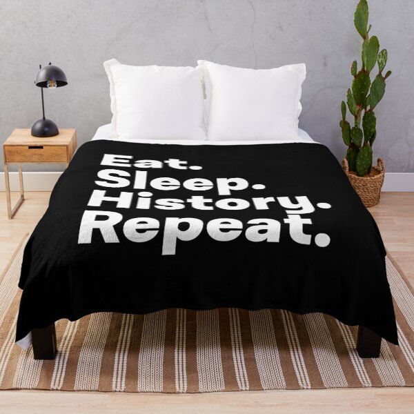 Artikelvorschau, Eat Sleep History Repeat entworfen und verkauft von teesaurus.