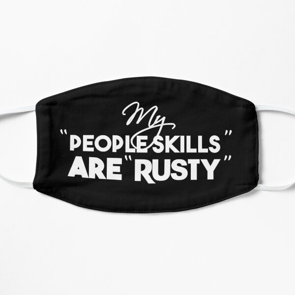 My People skills are RUSTY : Supernatural Castiel 'People Skills' Mask Flat Mask