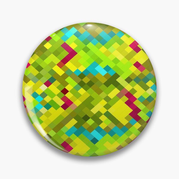 Item preview, square pixel pattern abstract in yellow green blue red designed and sold by Mrvell.