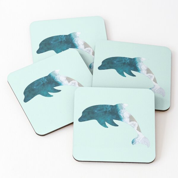 Item preview, Dolphin Ocean Sand Beach designed and sold by BlackCoffeeCake.