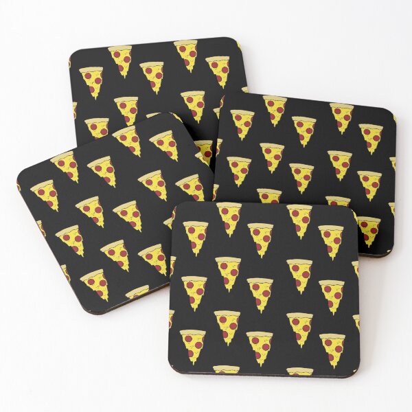 Item preview, All Over Dripping Pizza Print by The PizzaCat, Pizza Illustration, Cartoon Pizza, Hot Pizza designed and sold by pizzacatparty.