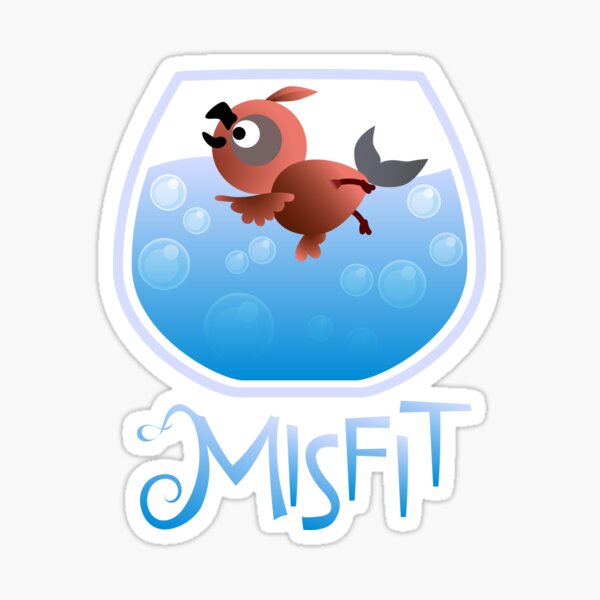 Item preview, Misfits - Swimming Bird designed and sold by jpenfield designs.