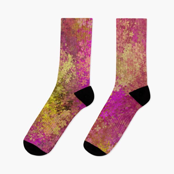 Item preview, flower pattern abstract background in pink and yellow designed and sold by Mrvell.