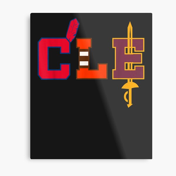 Aperçu de l'œuvre CLE Cleveland 216 Basketball Baseball Football créée et vendue par JesseMill.