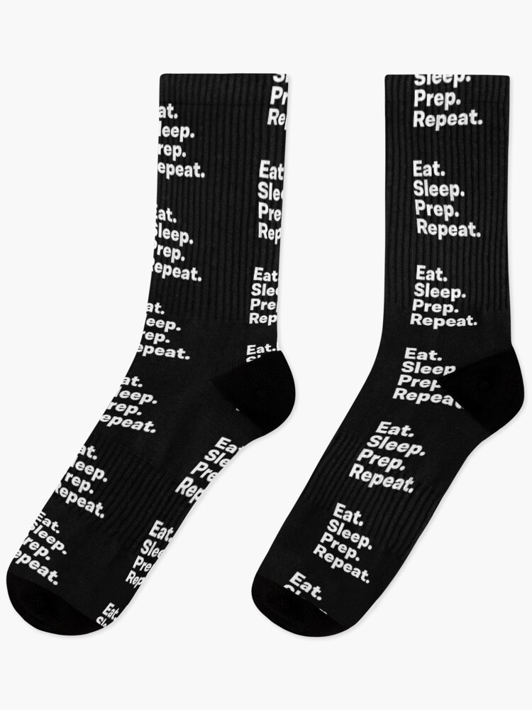 Thumbnail 1 of 5, Socks, Eat Sleep Prep Repeat designed and sold by teesaurus.