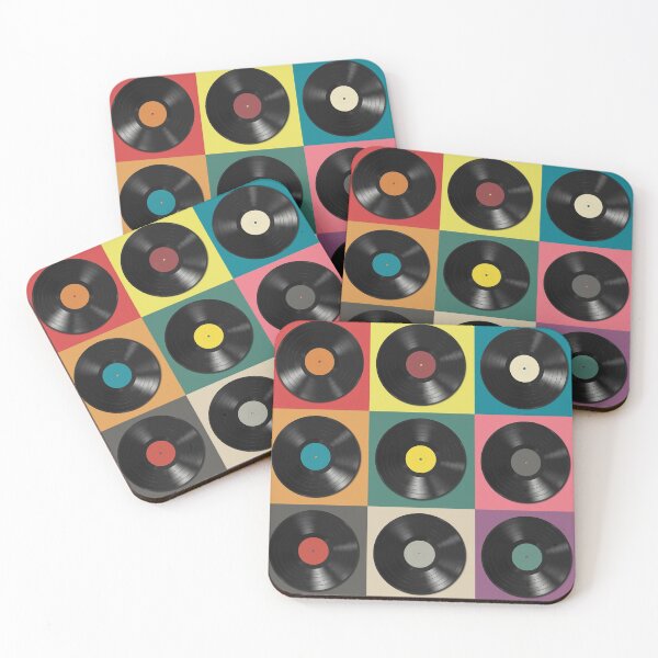 Vinyl Record Coasters (Set of 4)
