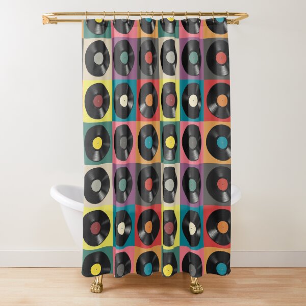 Vinyl Record Shower Curtain
